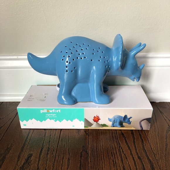 *NWT* Pillowfort x Target Children’s Table Night Light Blue Ceramic Dinosaur - Picture 1 of 10